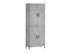 Aparador alto madera contrachapada gris hormigón 69,5x34x180 cm ES69568