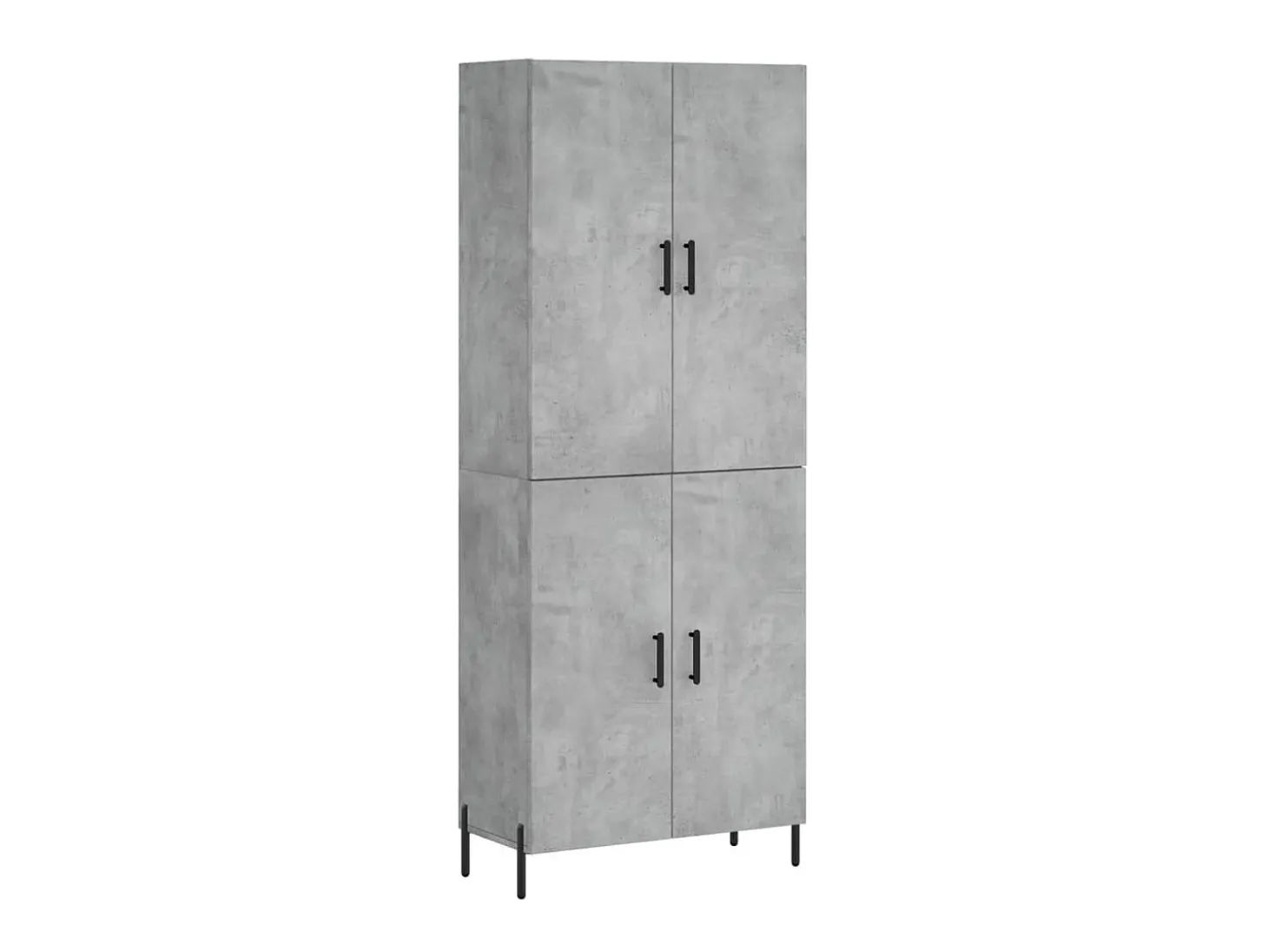 Aparador alto madera contrachapada gris hormigón 69,5x34x180 cm ES69568