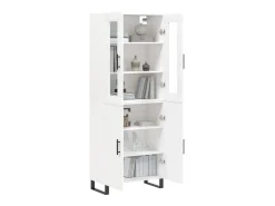 Aparador alto madera contrachapada blanco 69,5x34x180 cm ES67848