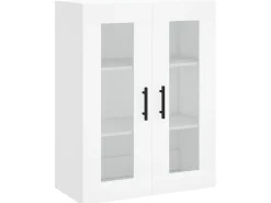 Aparador alto madera contrachapada blanco 69,5x34x180 cm ES67848
