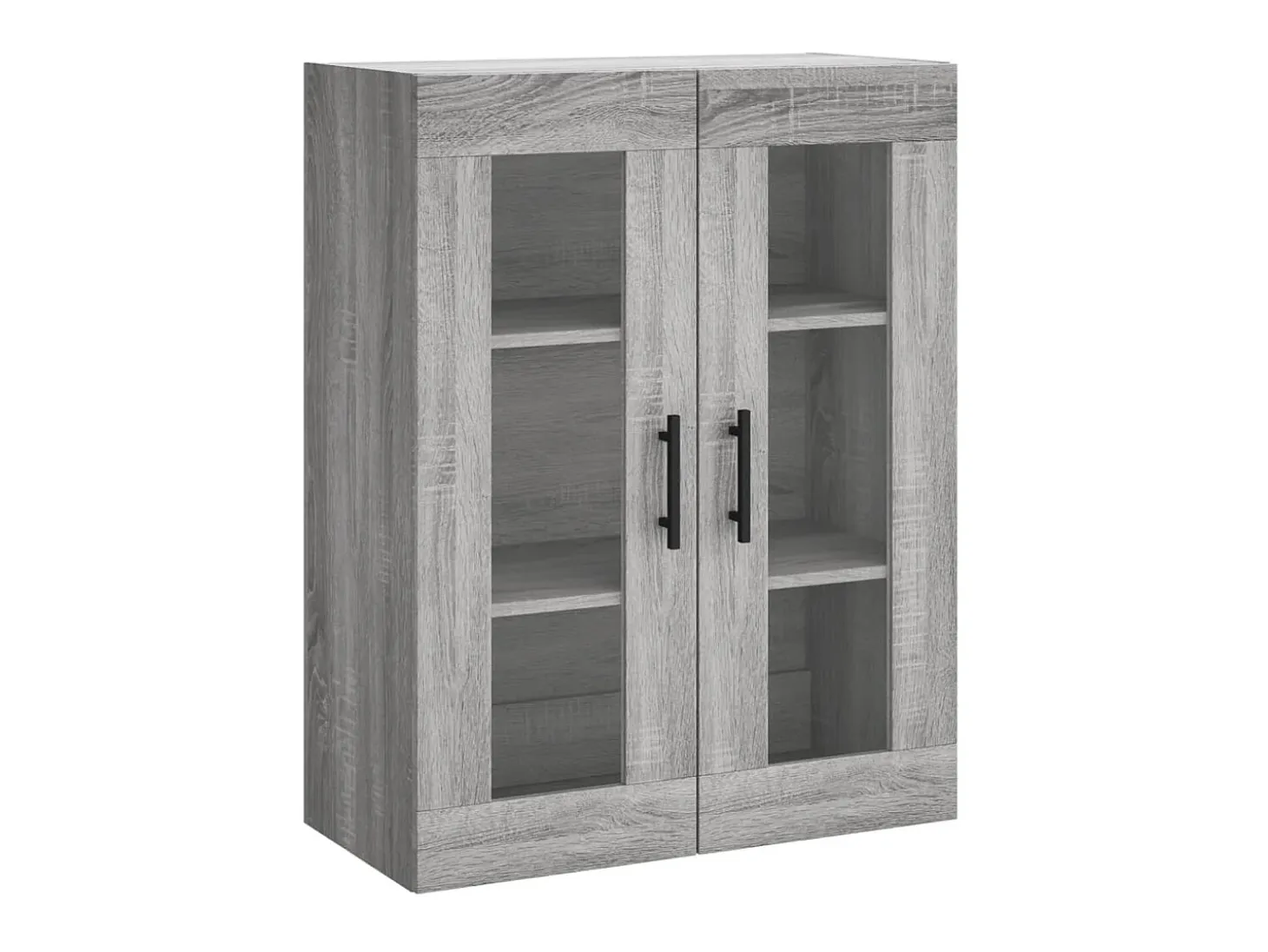 Aparador alto madera contrachapada gris sonoma 69,5x34x180 cm ES549183
