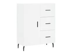 Aparador alto madera contrachapada blanco 69,5x34x180 cm
