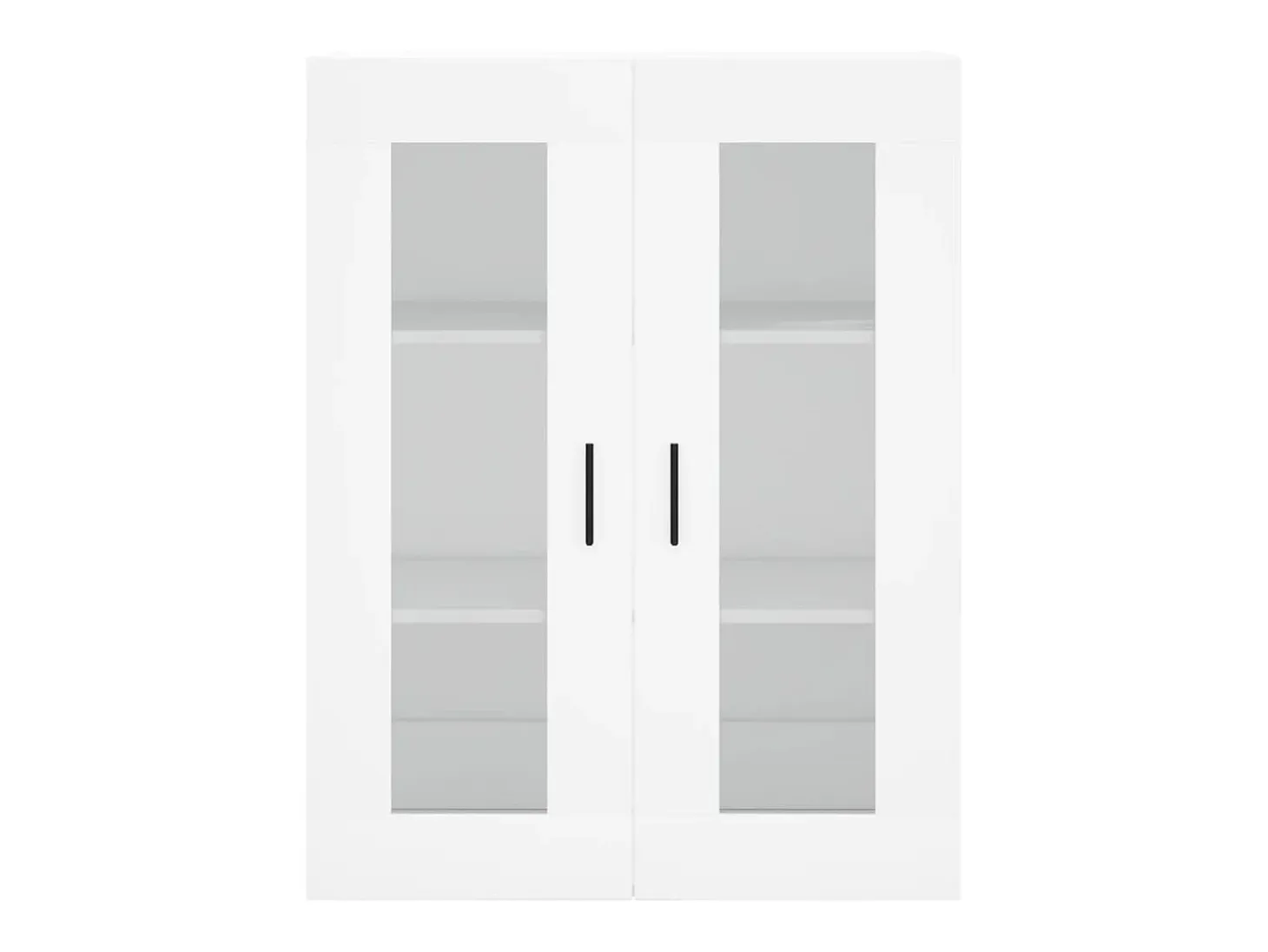 Aparador alto madera contrachapada blanco 69,5x34x180 cm