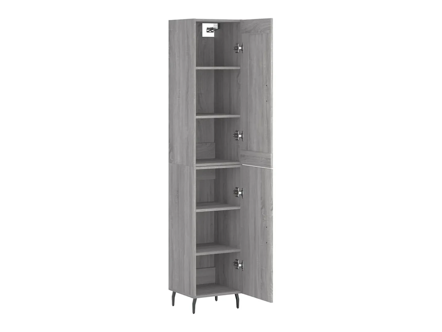 Aparador alto madera contrachapada gris Sonoma 34,5x34x180 cm
