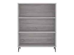 Aparador alto madera contrachapada gris sonoma 69,5x34x180 cm