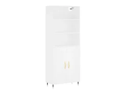 Aparador alto madera contrachapada blanco 69,5x34x180 cm ES44990