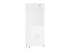 Aparador alto madera contrachapada blanco 69,5x34x180 cm ES44990