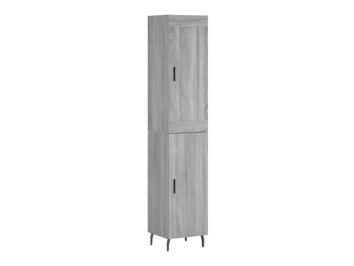 Aparador alto madera contrachapada gris Sonoma 34,5x34x180 cm ES45162