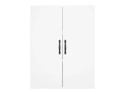 Aparador alto madera contrachapada blanco 69,5x34x180 cm