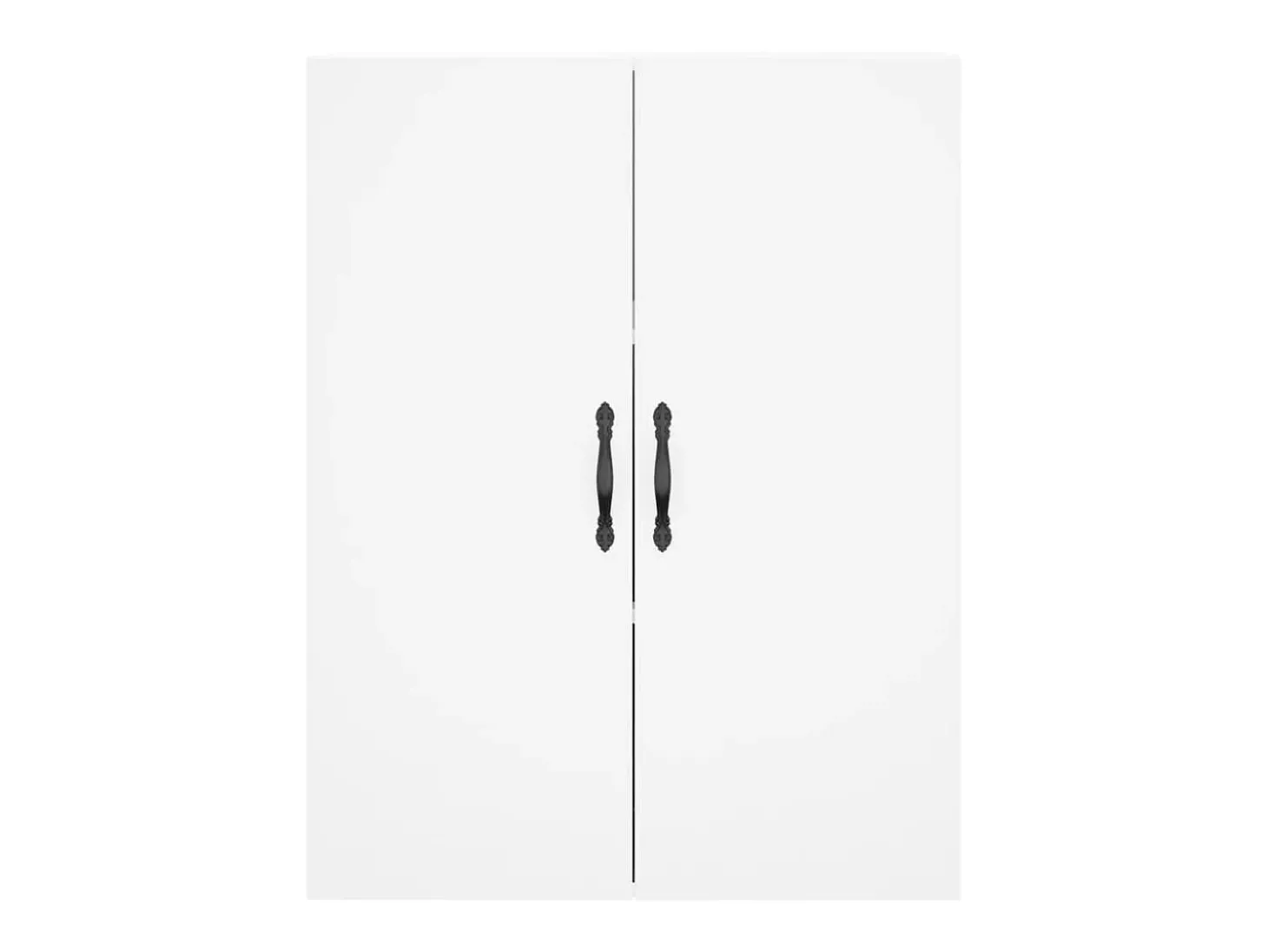 Aparador alto madera contrachapada blanco 69,5x34x180 cm