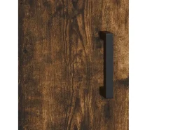 Aparador alto madera contrachapada roble ahumado 69,5x34x180 cm