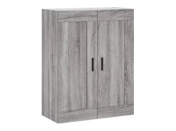 Aparador alto madera contrachapada gris sonoma 69,5x34x180 cm