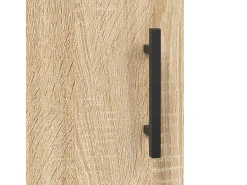 Aparador alto madera contrachapada color roble 69,5x34x180 cm