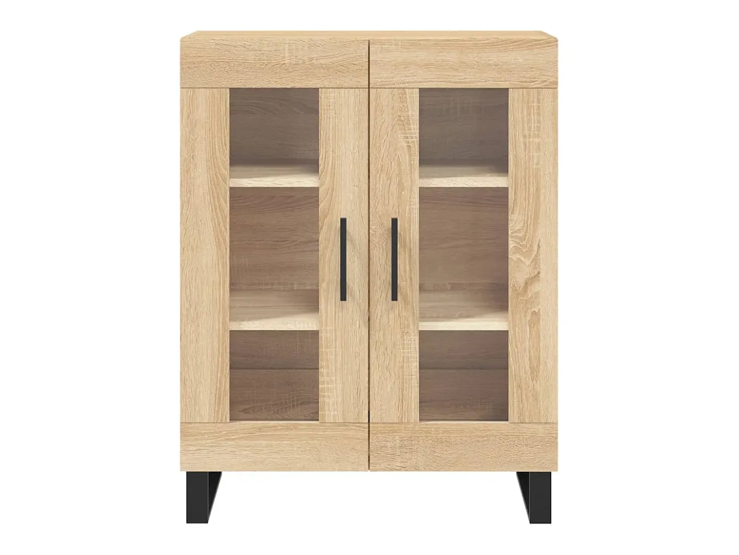 Aparador alto madera contrachapada color roble 69,5x34x180 cm