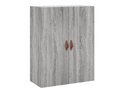 Aparador alto madera contrachapada gris sonoma 69,5x34x180 cm