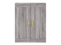 Aparador alto madera contrachapada gris sonoma 69,5x34x180 cm
