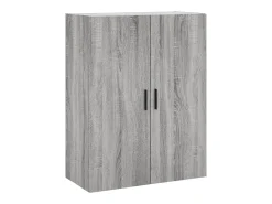Aparador alto madera contrachapada gris sonoma 69,5x34x180 cm ES36869