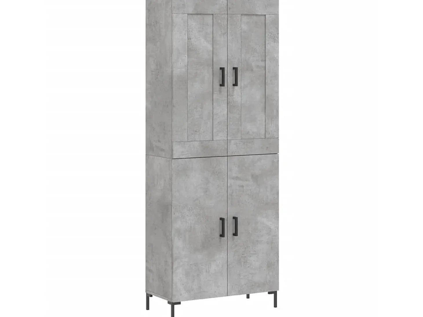 Aparador alto madera contrachapada gris hormigón 69,5x34x180 cm ES56814