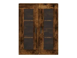 Aparador alto madera contrachapada roble ahumado 69,5x34x180 cm