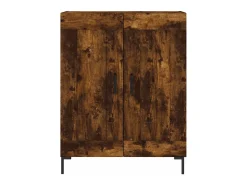 Aparador alto madera contrachapada roble ahumado 69,5x34x180 cm