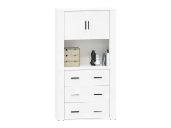 Aparador alto madera contrachapada blanco