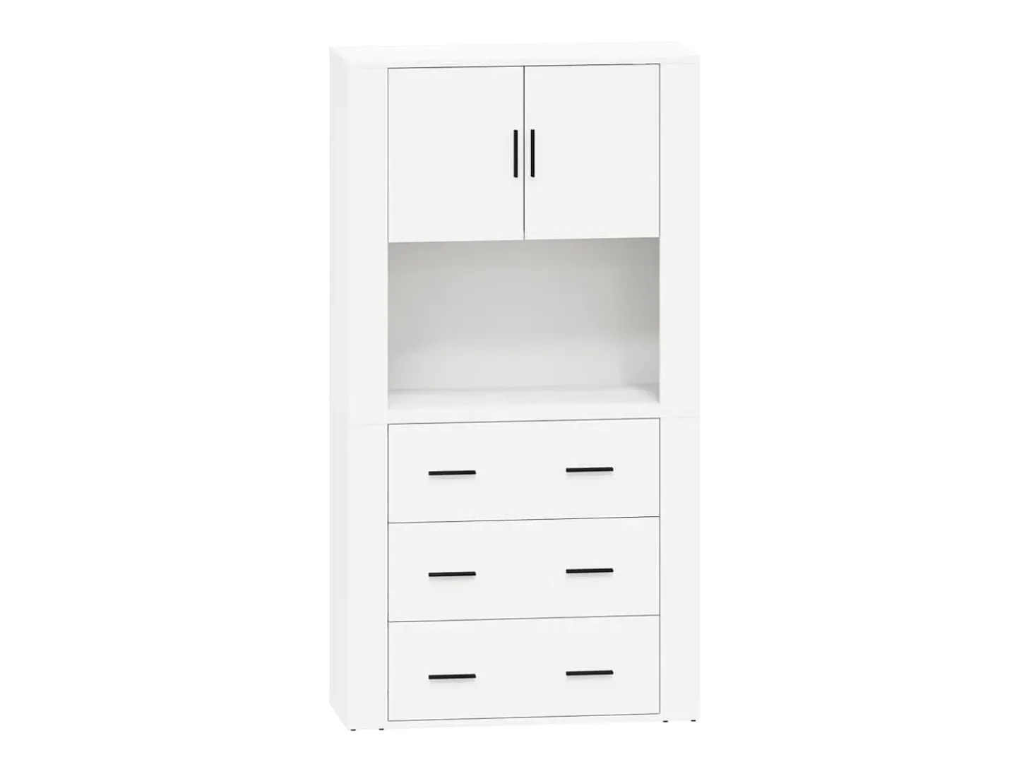 Aparador alto madera contrachapada blanco