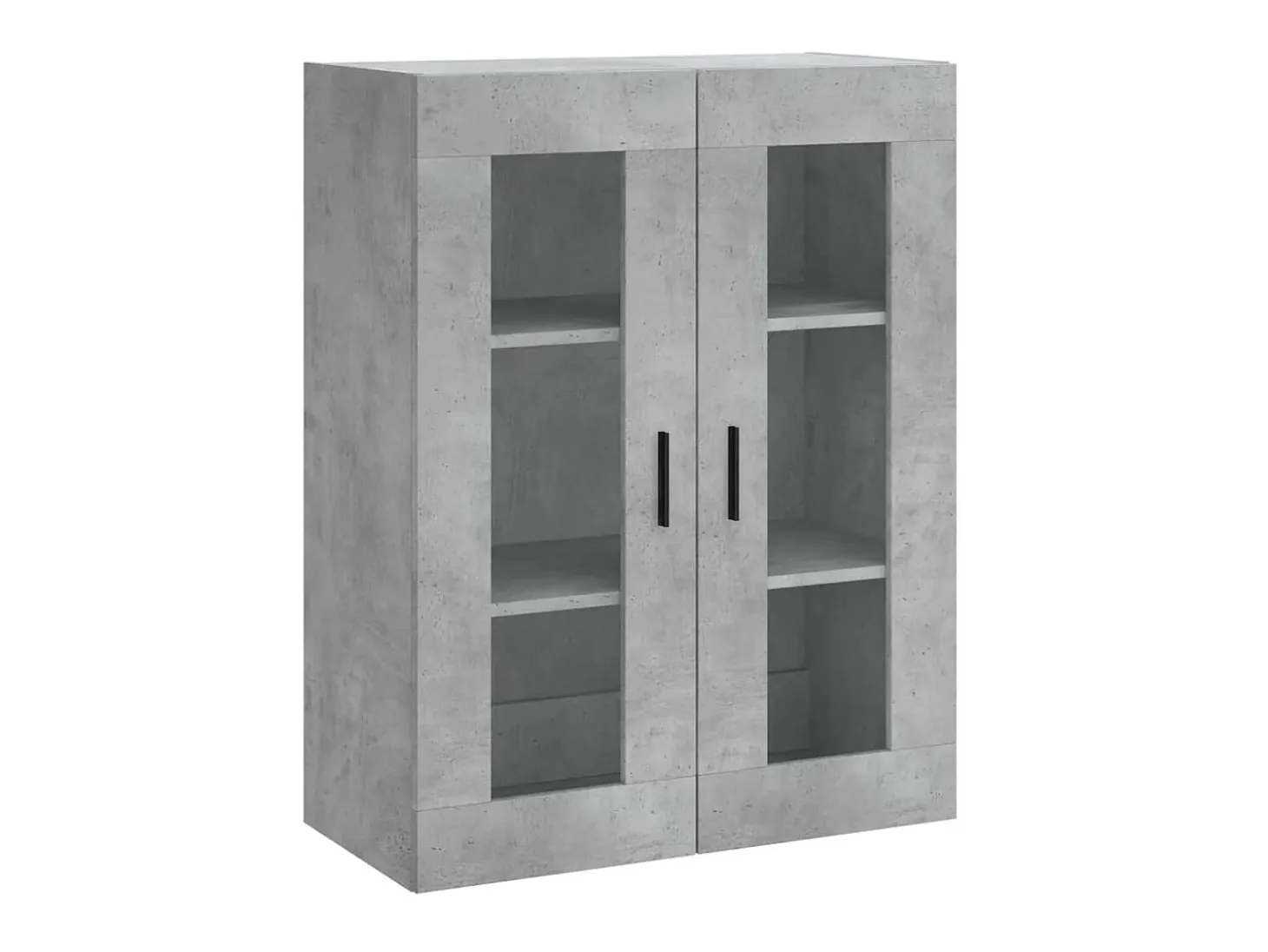 Aparador alto madera contrachapada gris hormigón 69,5x34x180 cm ES21285
