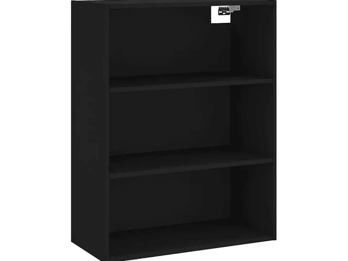 Aparador alto madera contrachapada negro 69,5x34x180 cm ES612719