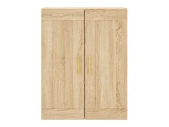 Aparador alto madera contrachapada color roble 69,5x34x180 cm