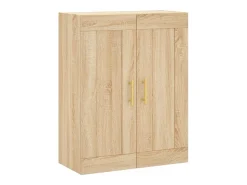 Aparador alto madera contrachapada color roble 69,5x34x180 cm