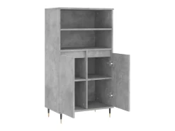 Aparador alto madera contrachapada gris hormigón 60x36x110 cm ES85292