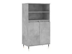 Aparador alto madera contrachapada gris hormigón 60x36x110 cm ES85292