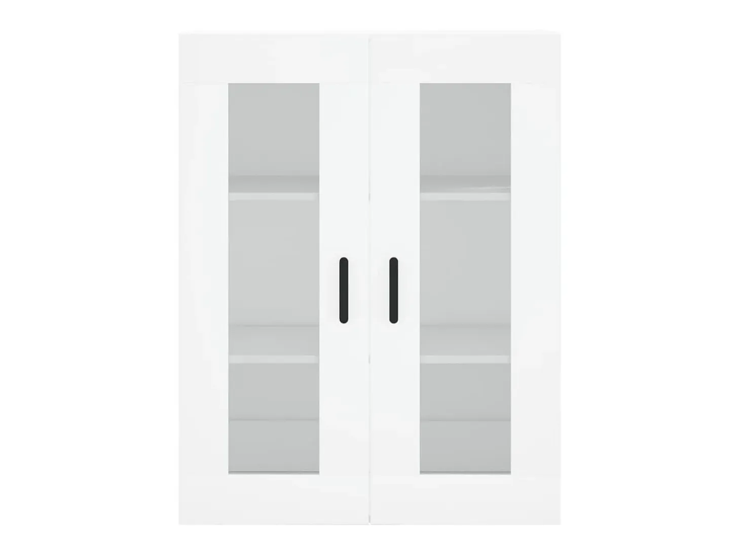 Aparador alto madera contrachapada blanco 69,5x34x180 cm