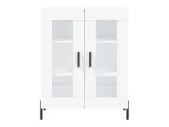 Aparador alto madera contrachapada blanco 69,5x34x180 cm