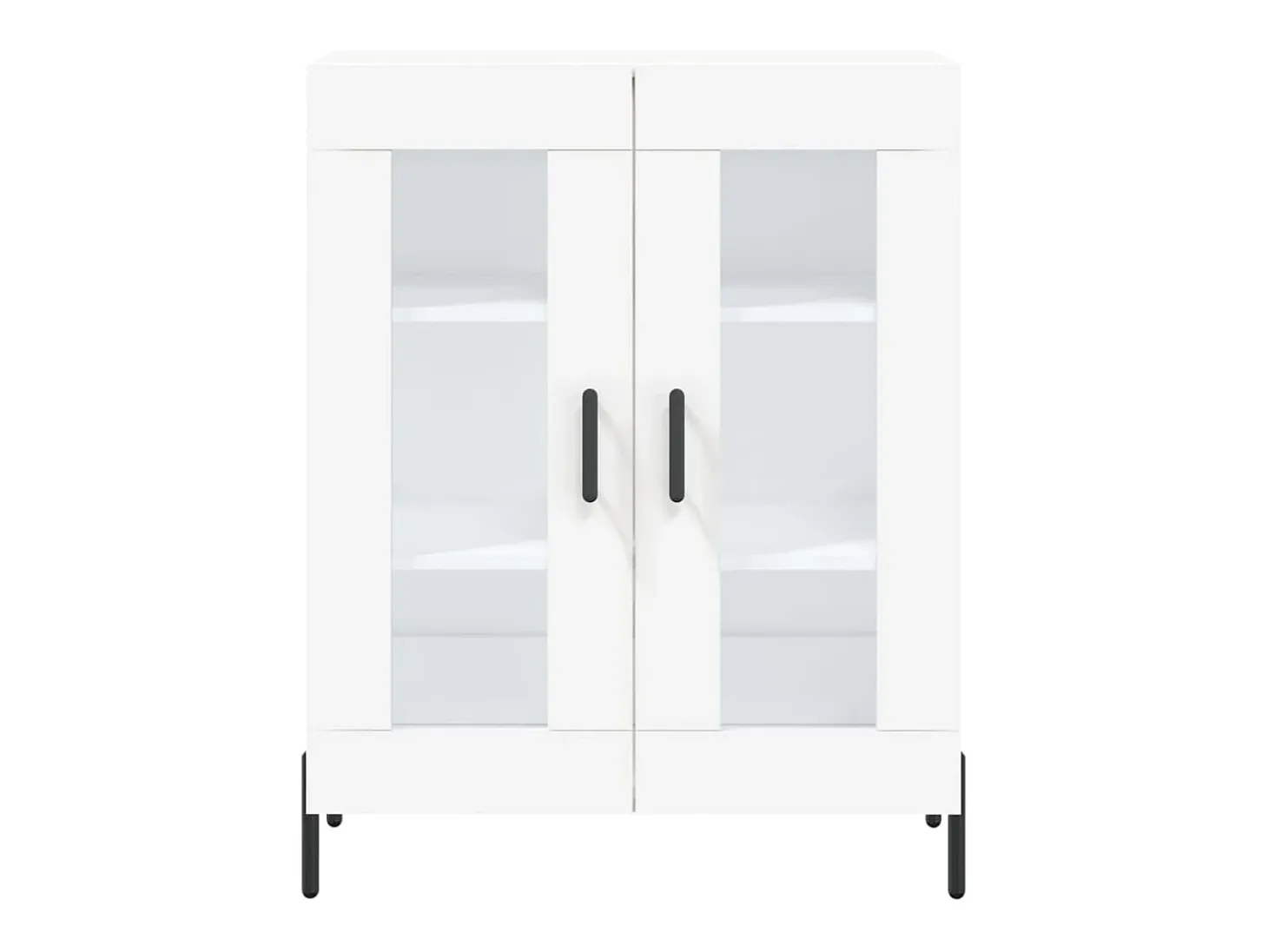 Aparador alto madera contrachapada blanco 69,5x34x180 cm