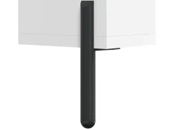 Aparador alto madera contrachapada blanco 69,5x34x180 cm