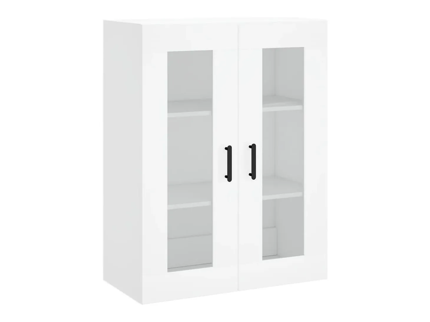 Aparador alto madera contrachapada blanco 69,5x34x180 cm