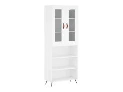 Aparador alto madera contrachapada blanco 69,5x34x180 cm ES54962