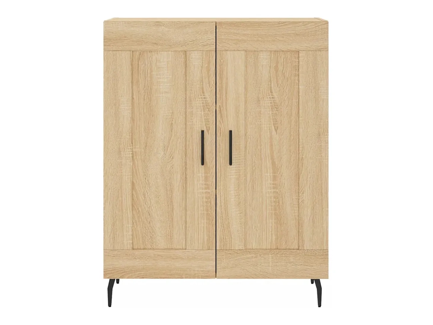 Aparador alto madera contrachapada color roble 69,5x34x180 cm