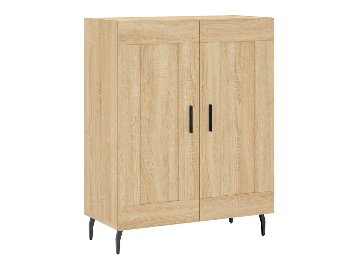 Aparador alto madera contrachapada color roble 69,5x34x180 cm