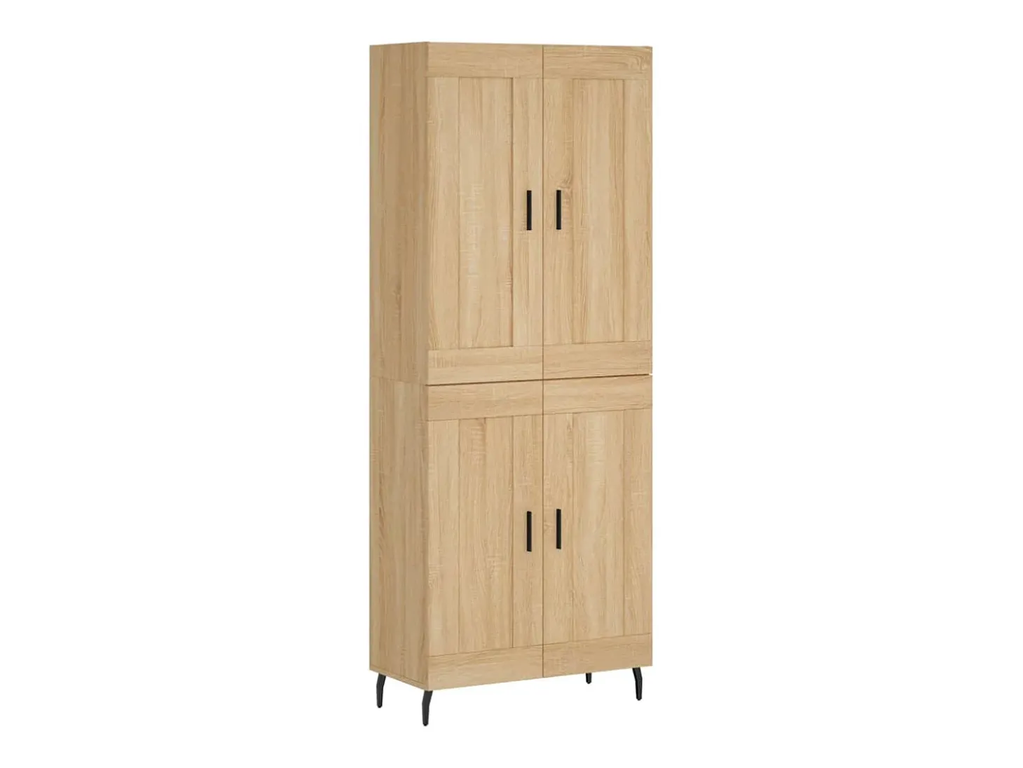 Aparador alto madera contrachapada color roble 69,5x34x180 cm