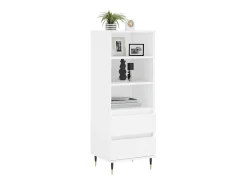 Aparador alto madera contrachapada blanco 40x36x110 cm ES75455