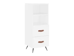 Aparador alto madera contrachapada blanco 34,5x34x180 cm ES56509
