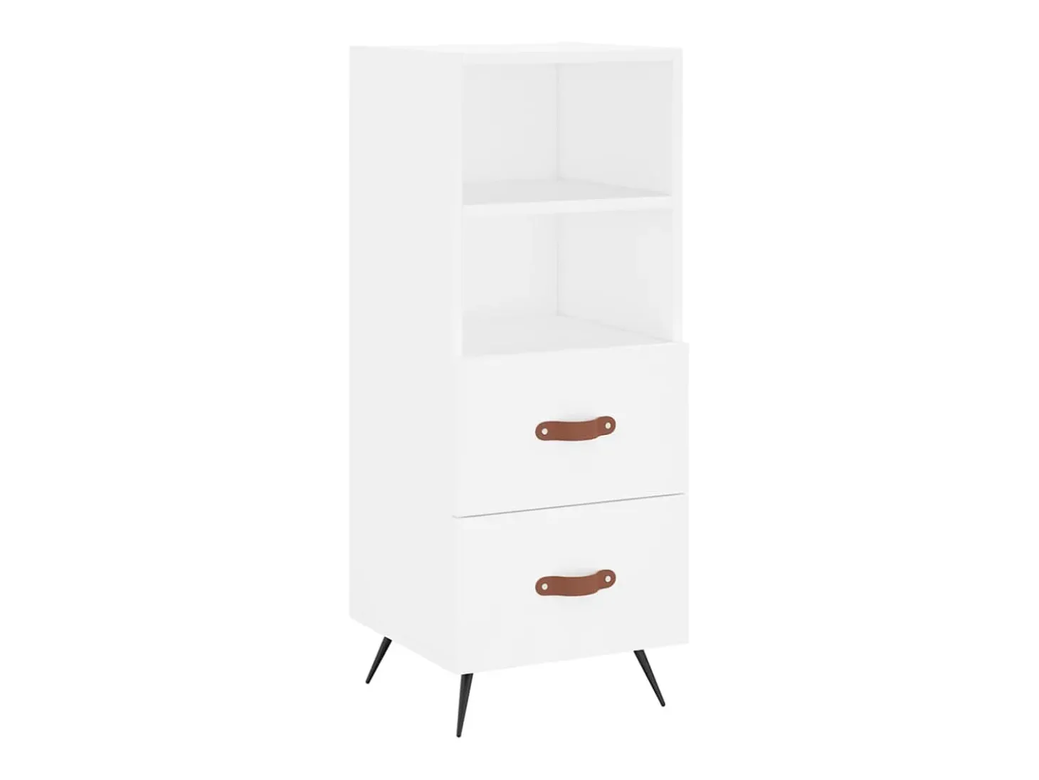 Aparador alto madera contrachapada blanco 34,5x34x180 cm ES56509