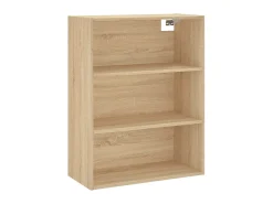 Aparador alto madera contrachapada color roble 69,5x34x180 cm ES98591