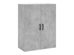 Aparador alto madera contrachapada gris hormigón 69,5x34x180 cm ES98766