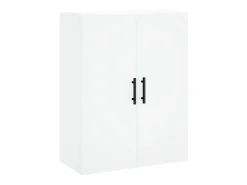 Aparador alto madera contrachapada blanco 69,5x34x180 cm ES93610