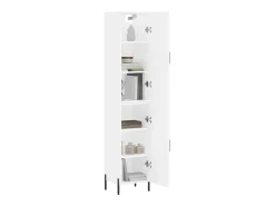 Aparador alto madera contrachapada blanco 34,5x34x180 cm ES81236