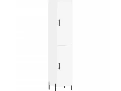Aparador alto madera contrachapada blanco 34,5x34x180 cm ES81236