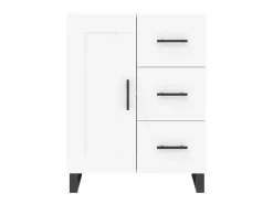 Aparador alto madera contrachapada blanco 69,5x34x180 cm